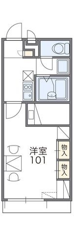 拡大写真:レオパレスパレ・イディア 2階204の間取り