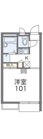 拡大写真:レオパレスM’sフレーズ弐番館 2階205の間取り