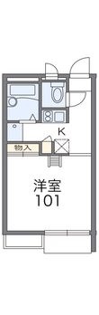 写真:レオパレスM’sフレーズ弐番館 2階207の間取図