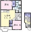 リバティさつきＢの間取図