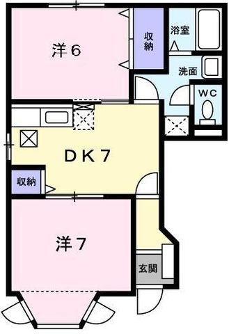 拡大写真:フォレストK A 1階101の間取り