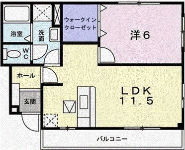 拡大写真:エクセラン國木I 1階101の間取り