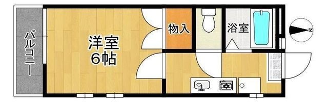 拡大写真:メゾンフォレスタ 1階101の間取り