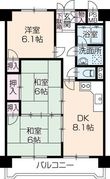 写真：ハイツメロディ3階の間取図