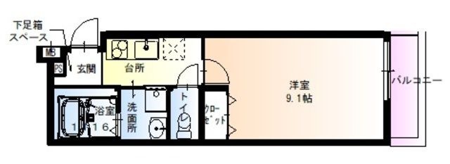 拡大写真:大阪市旭区太子橋1丁目 1階103の間取り
