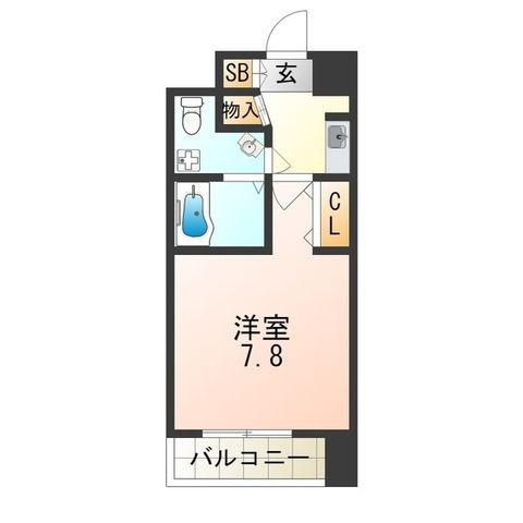拡大写真:GROOVE御幣島アベニュー 6階605の間取り