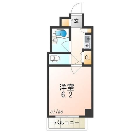 拡大写真:大阪市淀川区塚本4丁目 2階201の間取り