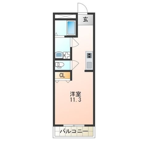 拡大写真:Casa del Sol 2階202の間取り