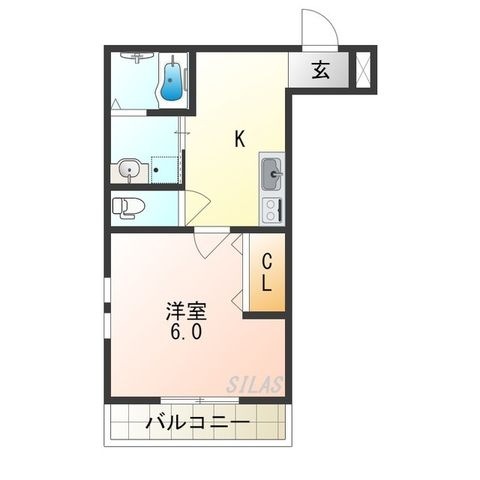拡大写真:フジパレス城北公園通Ⅴ番館 1階105の間取り