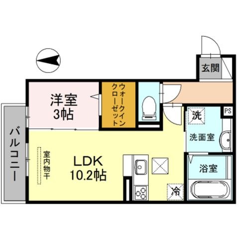 拡大写真:大阪市此花区伝法2丁目 1階103の間取り