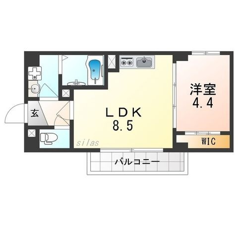 拡大写真:Premium Pearl塚本 1階105の間取り