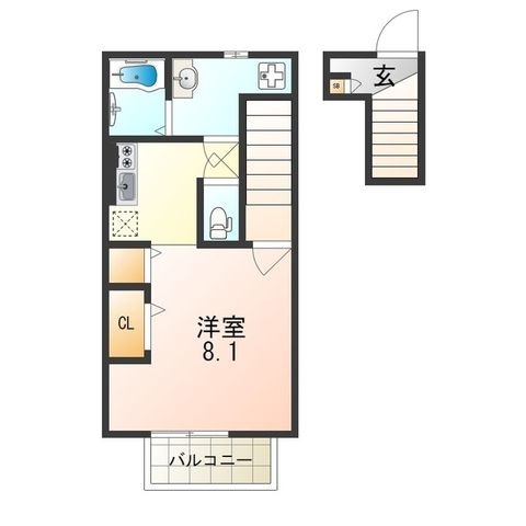 拡大写真:大阪市淀川区三津屋南2丁目 2階202の間取り