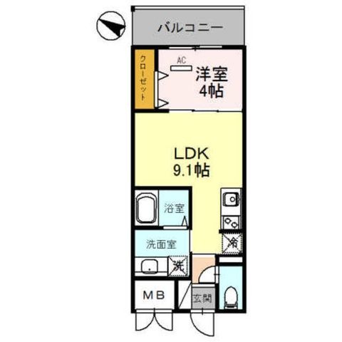 拡大写真：大阪市西淀川区柏里１丁目 5階506の間取り