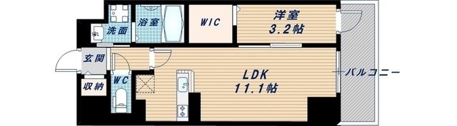 拡大写真:豊中市稲津町2丁目 7階704の間取り