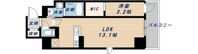 拡大写真:豊中市稲津町2丁目 8階808の間取り