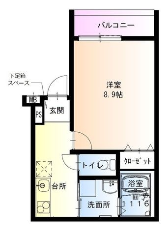 拡大写真:吹田市金田町 1階103の間取り