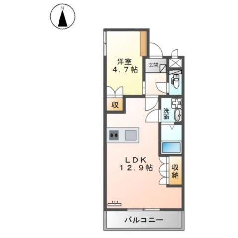 拡大写真:ハルコート箕面 2階205の間取り