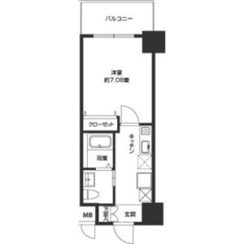 拡大写真:CASSIA豊中三国 2階207の間取り