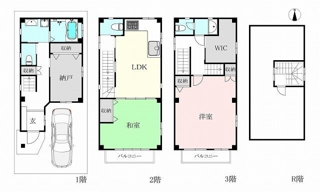 拡大写真:大阪市淀川区田川戸建て 3階-の間取り