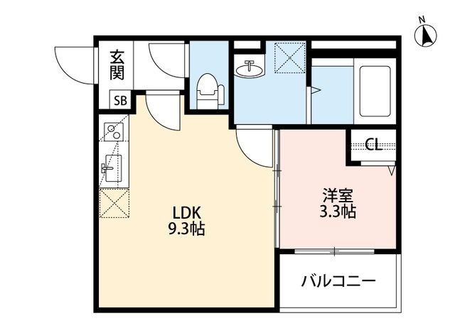 拡大写真:キアラ寿 1階103の間取り