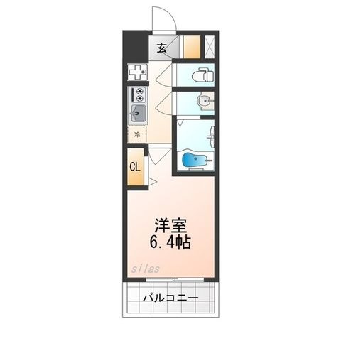 拡大写真:大阪市東淀川区淡路4丁目 4階402の間取り