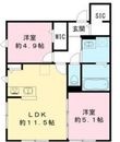 写真:ユアメゾン 富松 1階102の間取図