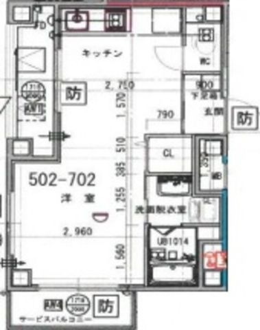 拡大写真:ガーデンヒルズ守口 6階602の間取り