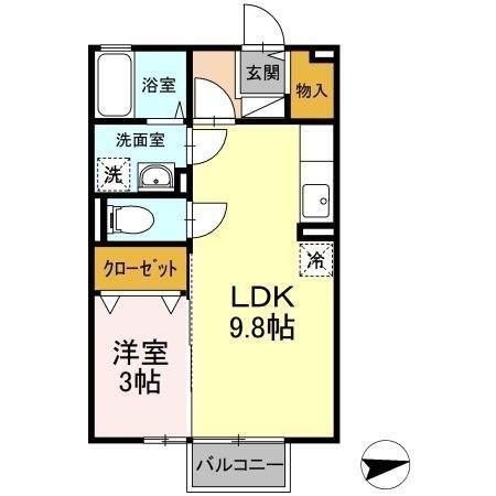 拡大写真:セジュール高本 1階203の間取り