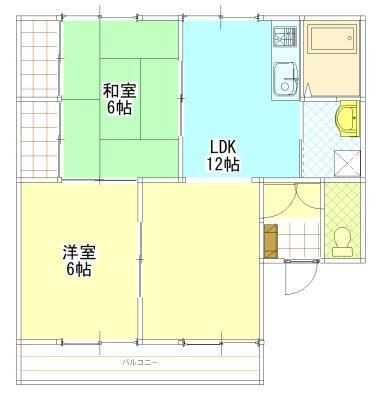 拡大写真:サンパークK 2階202の間取り