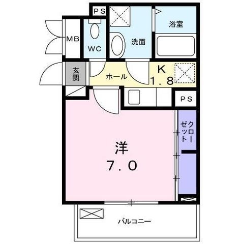 拡大写真:グランツ エム 3階302の間取り