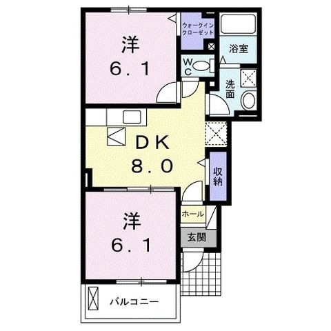 拡大写真:ハピネス立石 A 1階102の間取り
