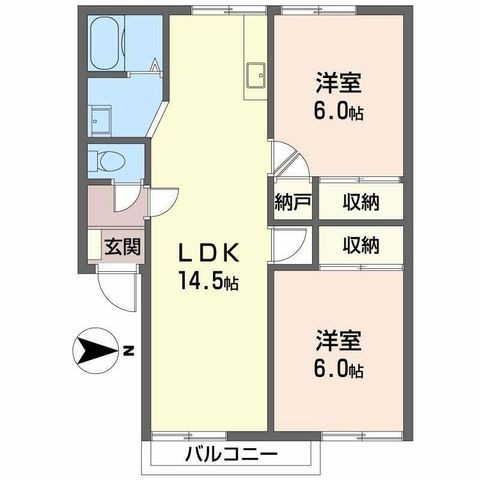 拡大写真:サニーコート山村 1階103の間取り