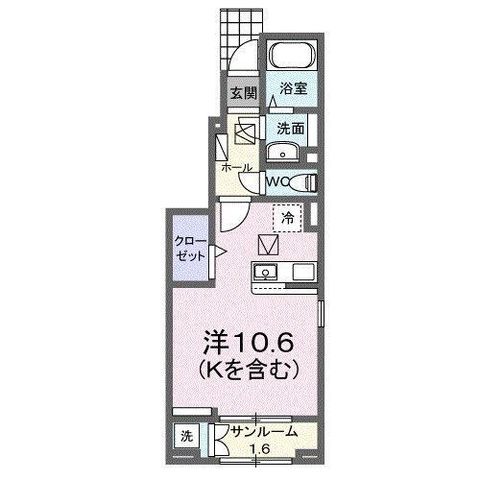 拡大写真:ラ・カサ・デ N 1階101の間取り