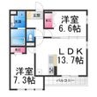 パサログランデ上野芝の間取図