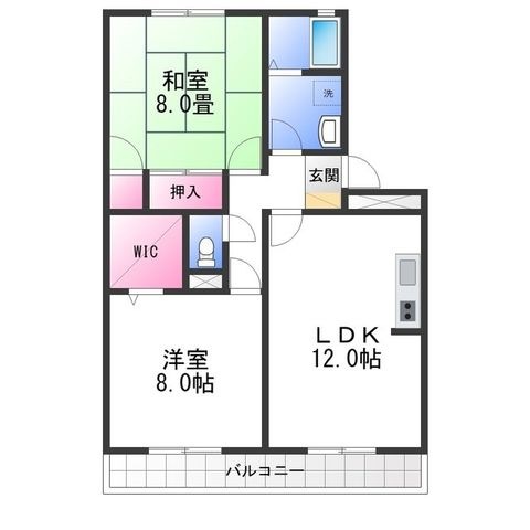 拡大写真:メゾンボナール 1階103の間取り