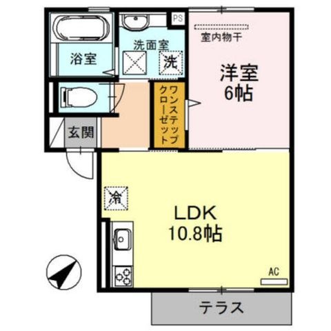 拡大写真:グリュックハイム 1階102の間取り