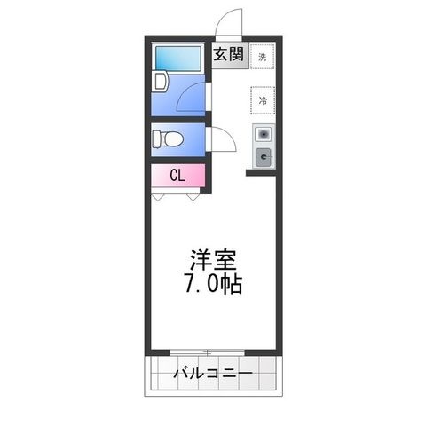 拡大写真:メゾン北花田 3Fの間取り