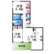 浜寺アパートメントの間取図