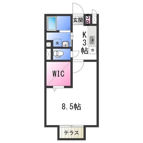 拡大写真:シャルト 2階203の間取り