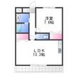 パルファン上野芝Ⅱの間取図