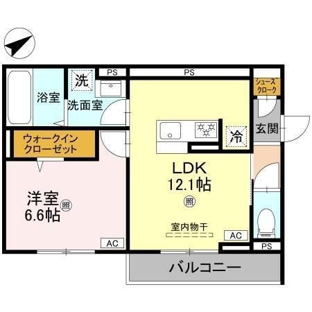 拡大写真:アルタ若竹ビュー 2階201の間取り