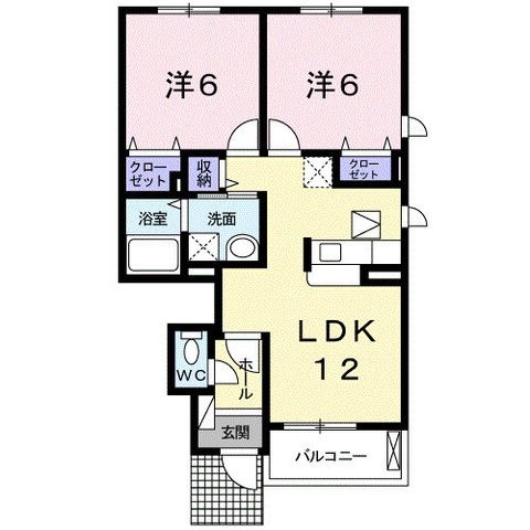 拡大写真:バロン ドゥ 1階103の間取り