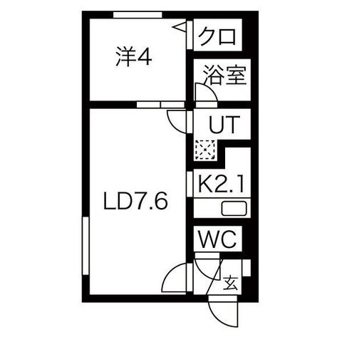 拡大写真:カレラ月寒中央 3階303の間取り