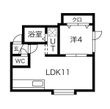 アークコート美園Ⅱの間取図