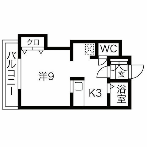 拡大写真:ローレル平岸 2階203の間取り