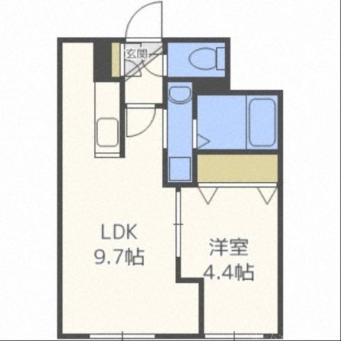 拡大写真:INFINITY南平岸 3階302の間取り
