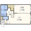 Elle Cube学園前の間取図