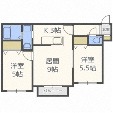 拡大写真:リバージュL38 4階405の間取り