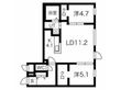 Livease Hiragishiの間取図