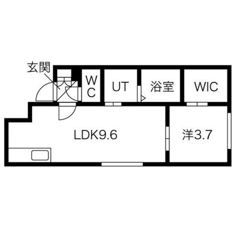 拡大写真:Asset Home Hiragishi 1階102の間取り